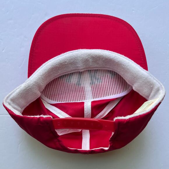 Vintage Nike Nylon Ripstop Embroidered Spellout Snapback Hat Dad Streetwear Red - Picture 11 of 16